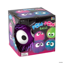 Flashing Pom-Pom Ball With Eyes